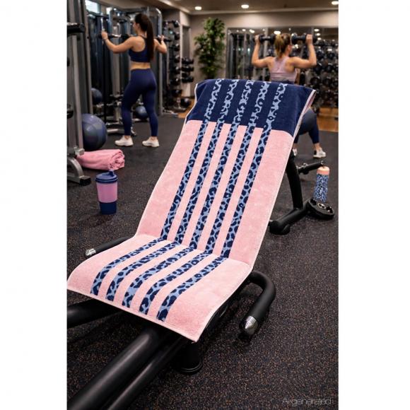Cawo Animal Print Gym Towel Powder Blue