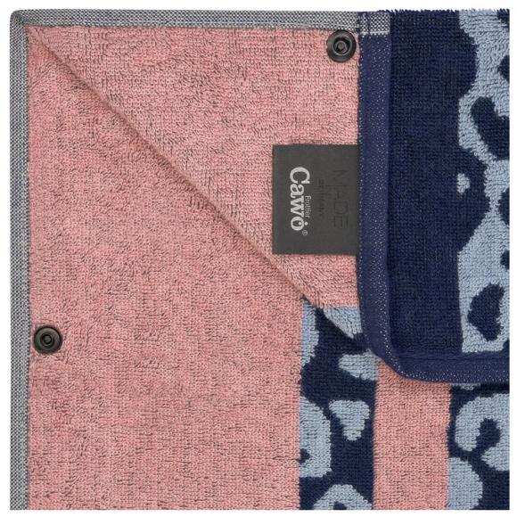 Cawo Animal Print Gym Towel Powder Blue