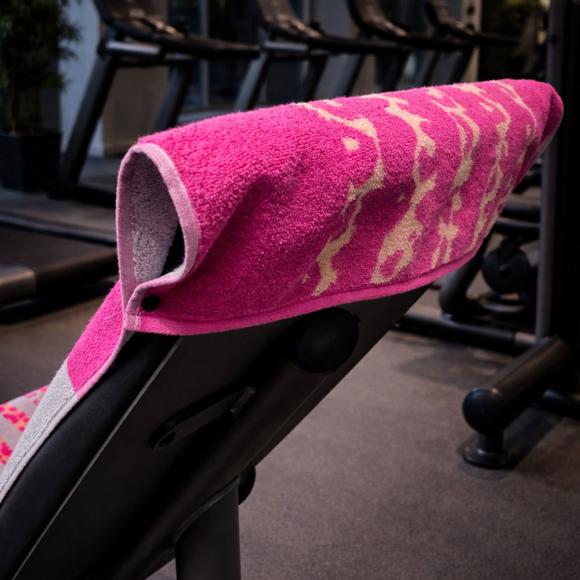Cawo Animal Print Gym Towel Powder Blue