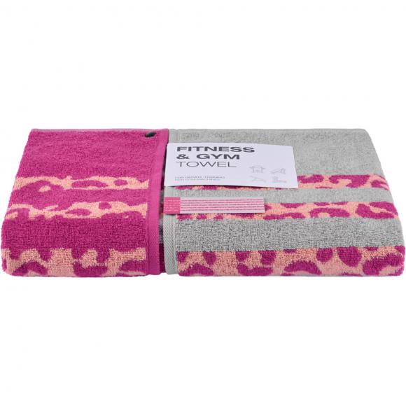 Cawo Animal Print Gym Towel Powder Blue