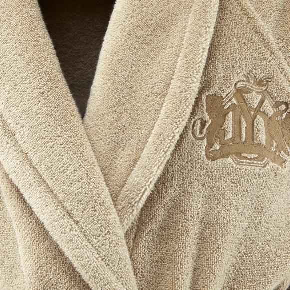 Yves Delorme Apollon Ladies Shawl Bathrobe Dune
