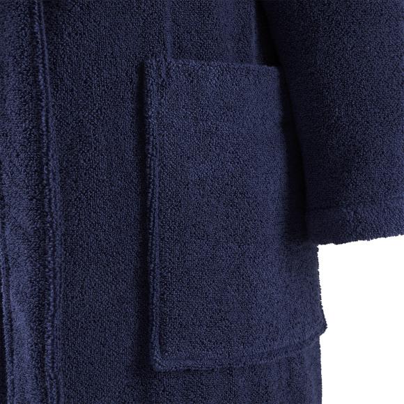 Yves Delorme Apollon Ladies Shawl Bathrobe Marine