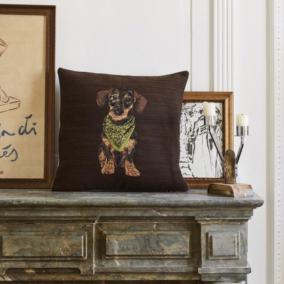 Yves Delorme Octavio Cushion Cover Moka