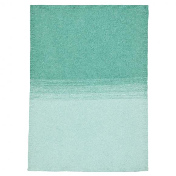 Bluebellgray Lochside Knitted Throw Atlantic Green