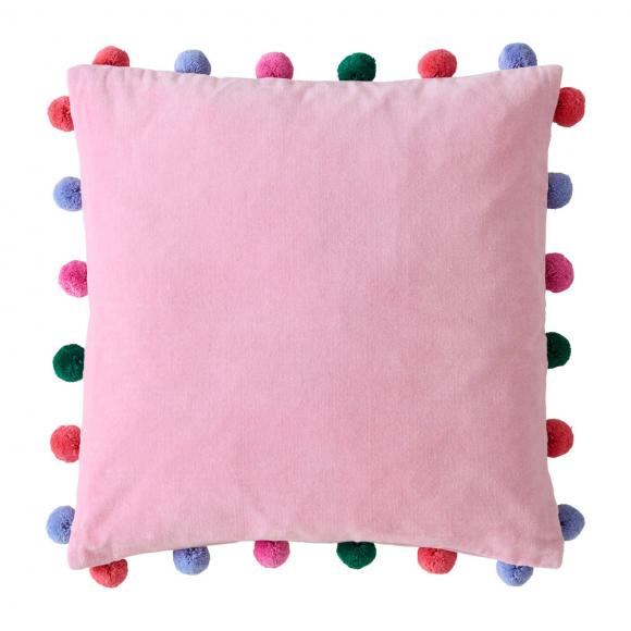 Bluebellgray Pom Pom Cushion Sweet Rose