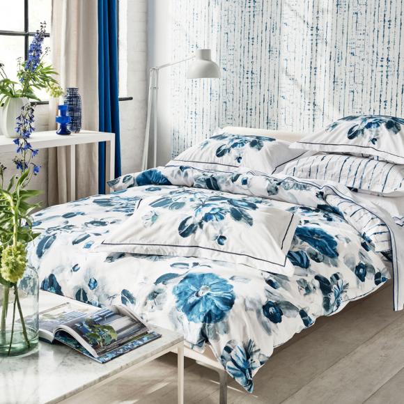 Designers Guild Indigo Flower Duvet Cover Set