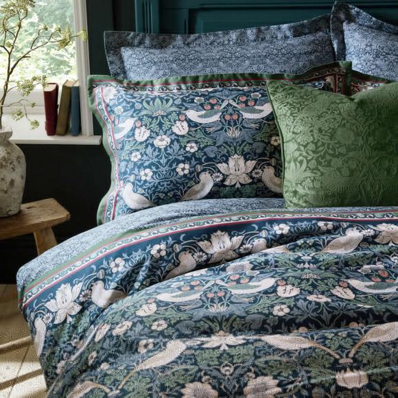 William Morris At Home Midnight Strawberry Thief