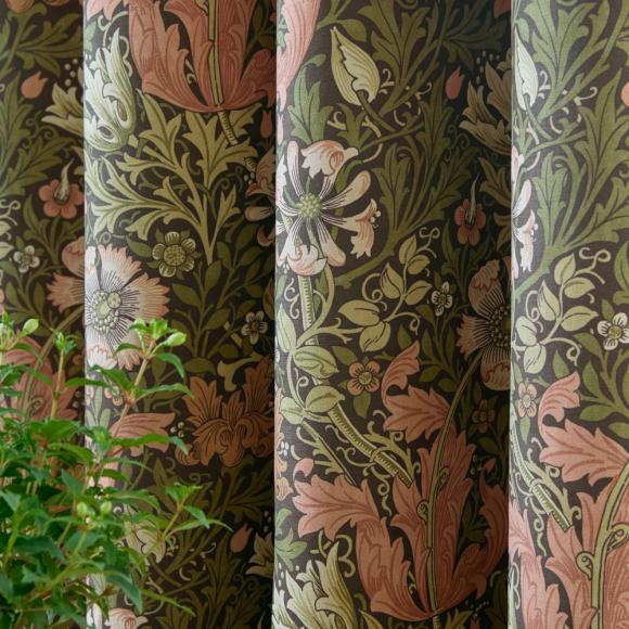 William Morris At Home Compton Lined Pencil Pleated Curtains