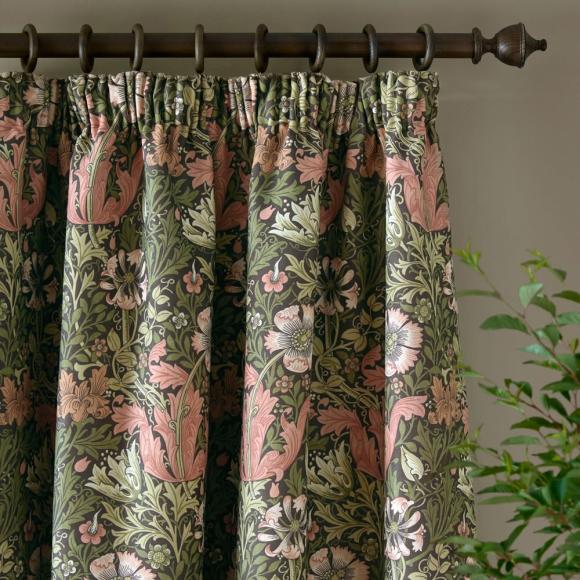 William Morris At Home Compton Lined Pencil Pleated Curtains