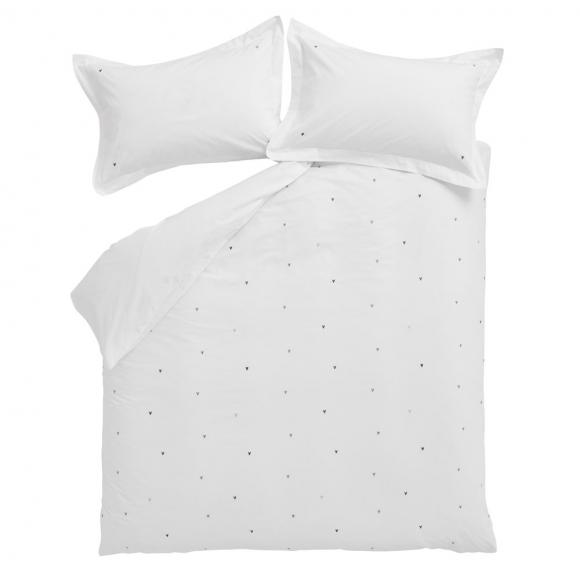 Sophie Allport Love Hearts Embroidery Duvet Cover Set