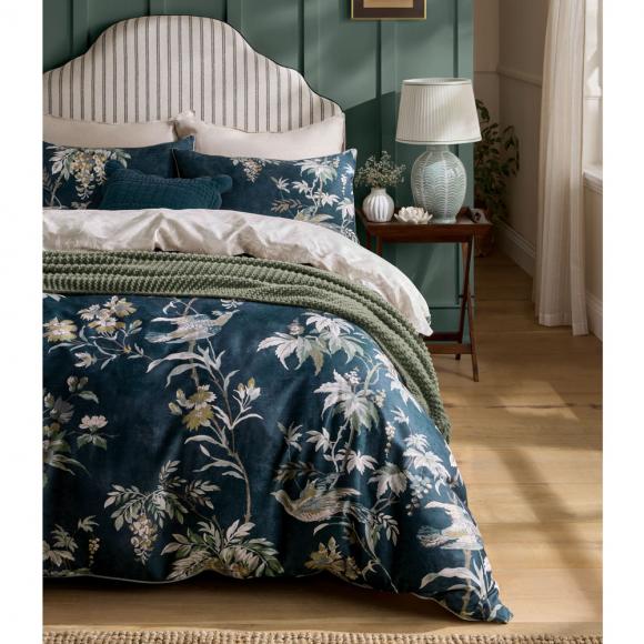 Laura Ashley Attleton Duvet Cover Set Heritage Blue
