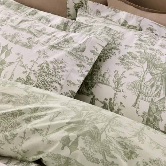 Laura Ashley Braysmith Toile Duvet Cover Set Olive Green