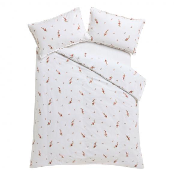 Laura Ashley Elsie Bouquet Duvet Cover Set Pale Cranberry