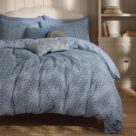 Laura Ashley Sweet Alyssum Duvet Cover Set Denim Blue