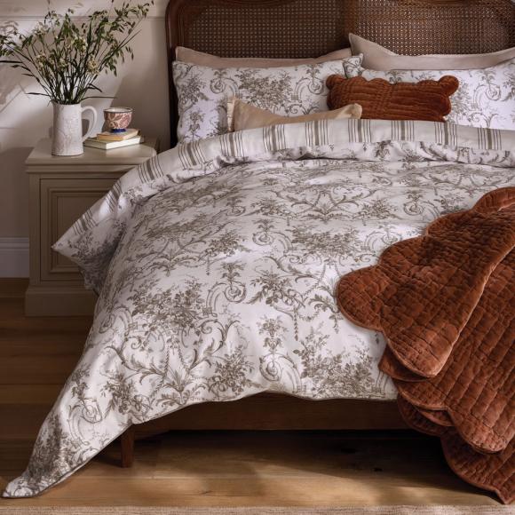 Laura Ashley Tuileries Dark Truffle Duvet Cover Set