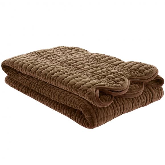 Laura Ashley Brady Scalloped Bedspread Caramel