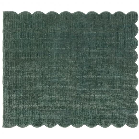 Laura Ashley Brady Scalloped Bedspread Pine Green