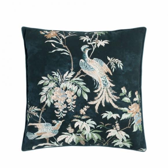 Laura Ashley Attleton Cushion Midnight Seaspray