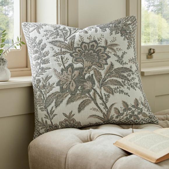 Laura Ashley Marlbrook Jacquard Cushion Truffle