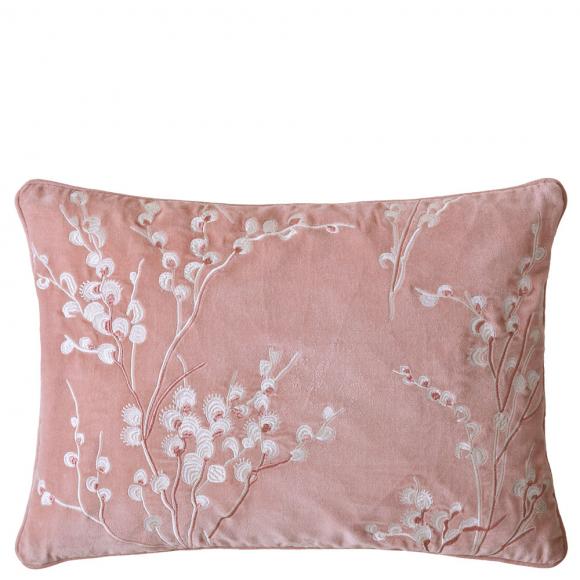 Laura Ashley Pussy Willow Embroidered Cushion Old Rose