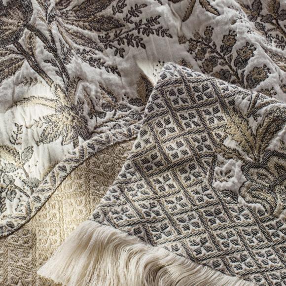 Laura Ashley Marlbrook Jacquard Throw Truffle