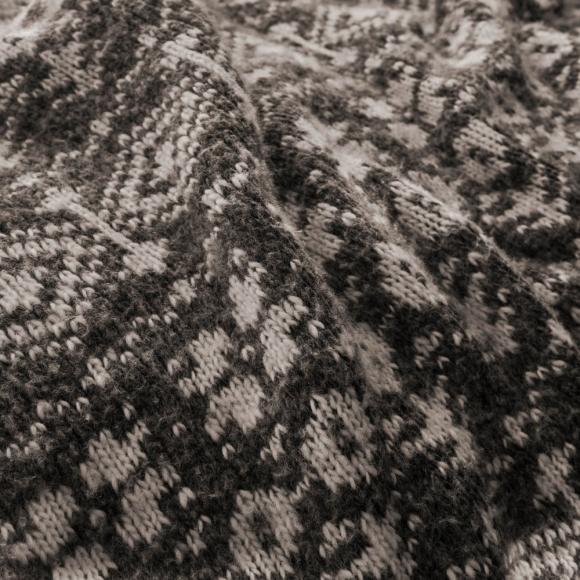 Laura Ashley Sesley Fair Isle Throw Dark Truffle