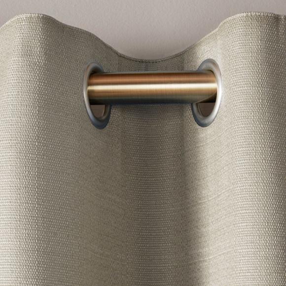 Laura Ashley Stephanie Linen Natural Eyelet Curtains