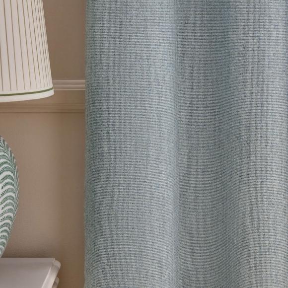 Laura Ashley Saltaire Lined Eyelet Curtains Seaspray