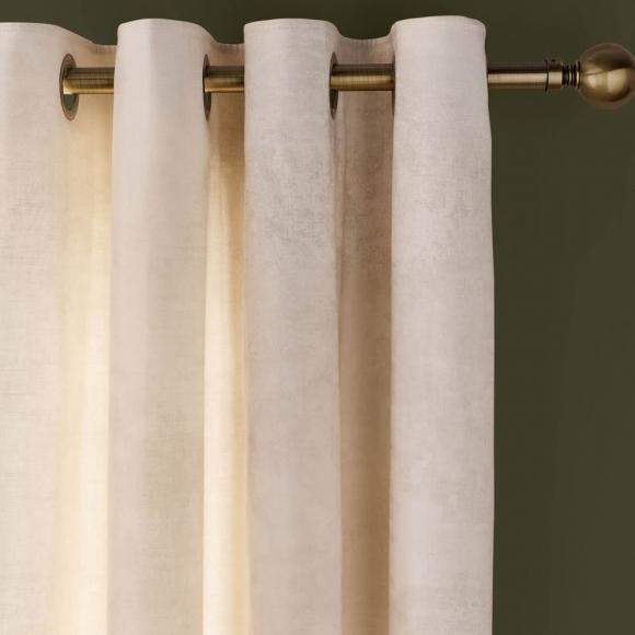 Laura Ashley Attleton Lined Eyelet Curtains Sage Green