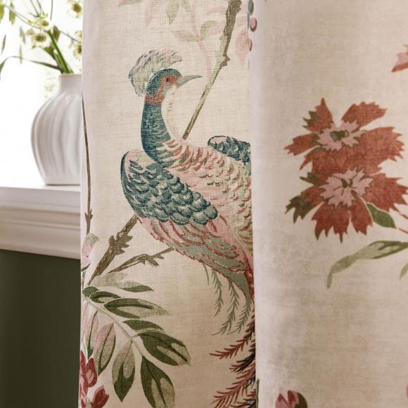 Laura Ashley Attleton Lined Eyelet Curtains Sage Green