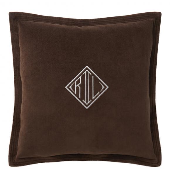 Ralph Lauren Home C Velvet Cushion Cover Chocolate