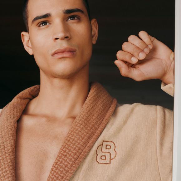 Boss Home Boss Double B Robe Beige