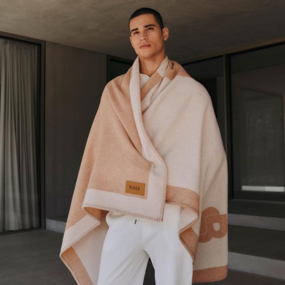 Boss Home Signature Throw Beige