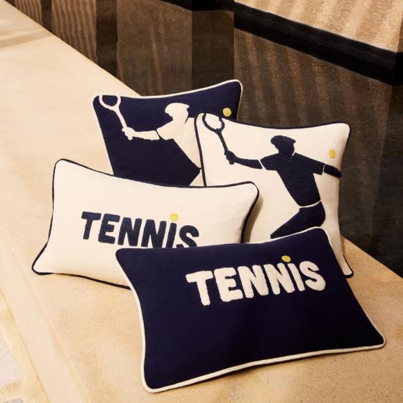 Lacoste L Player Cushion Cover Farine