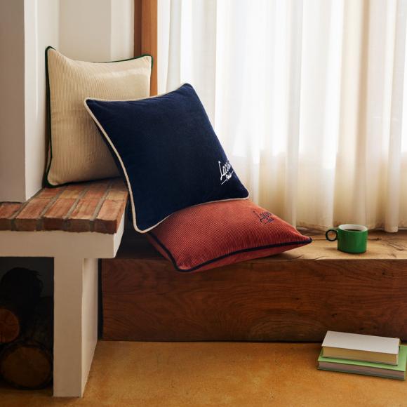 Lacoste L Velvet Cushion Cover Marine