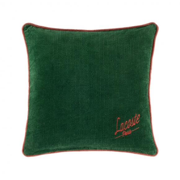Lacoste L Velvet Cushion Cover Vert