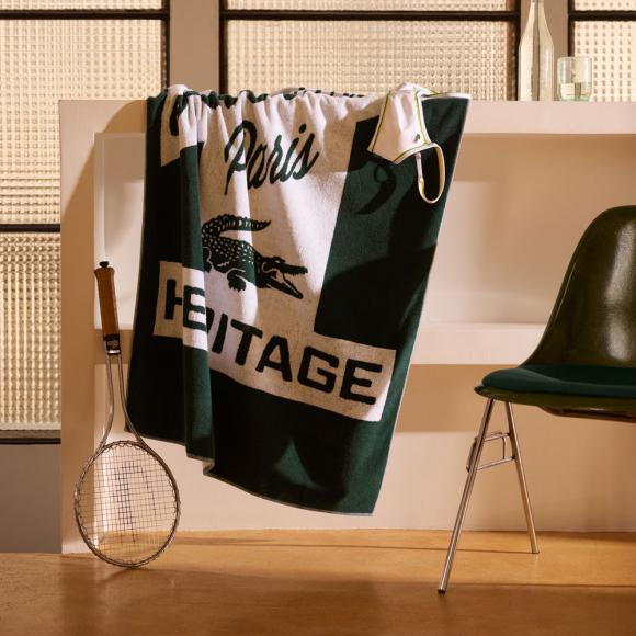 Lacoste L Retro Beach Towel Vert