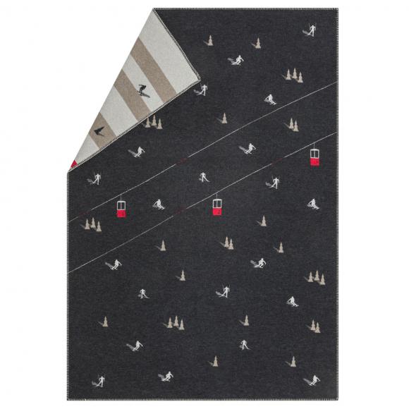 David Fussenegger Ski Slopes and Gondolas Silt Blanket Throw