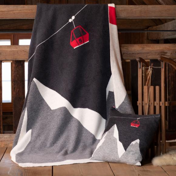 David Fussenegger Mountain / Gondola Silvretta Cushion cover