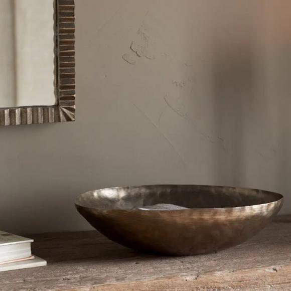 Nkuku Malar Hammered Bowl - Brass