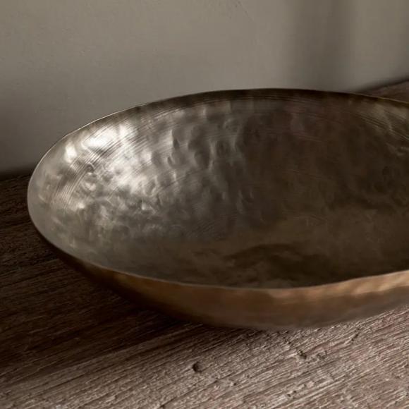 Nkuku Malar Hammered Bowl - Brass