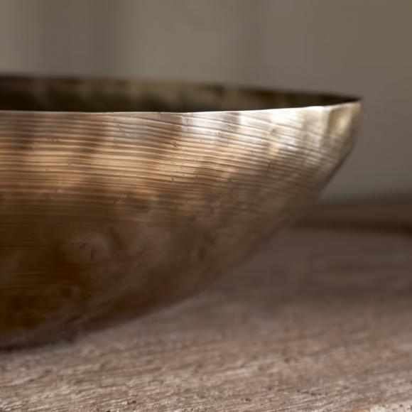 Nkuku Malar Hammered Bowl - Brass