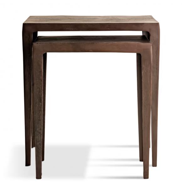 Nkuku Jagan Cast Metal Nesting Side Tables