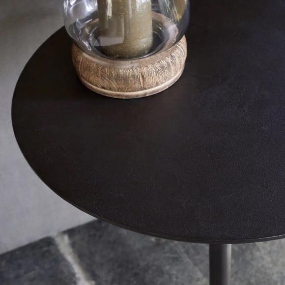 Nkuku Lahar Cast Metal Tall Side Table