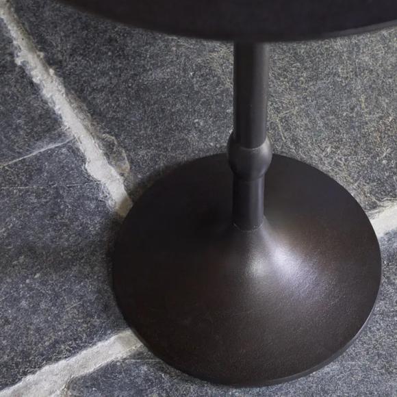 Nkuku Lahar Cast Metal Tall Side Table