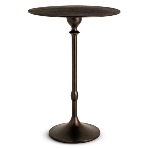 Nkuku Lahar Cast Metal Tall Side Table
