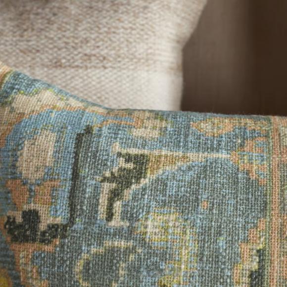 Nkuku Selyo Tapestry Cushion Cover - Green