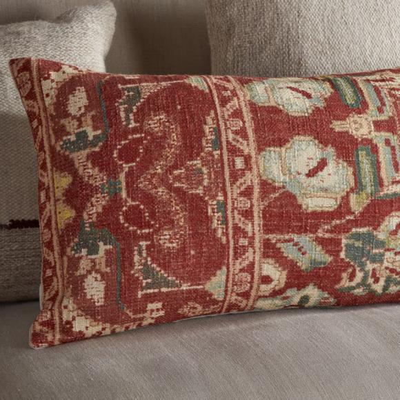 Nkuku Selyo Tapestry Cushion Cover - Terracotta & Rust