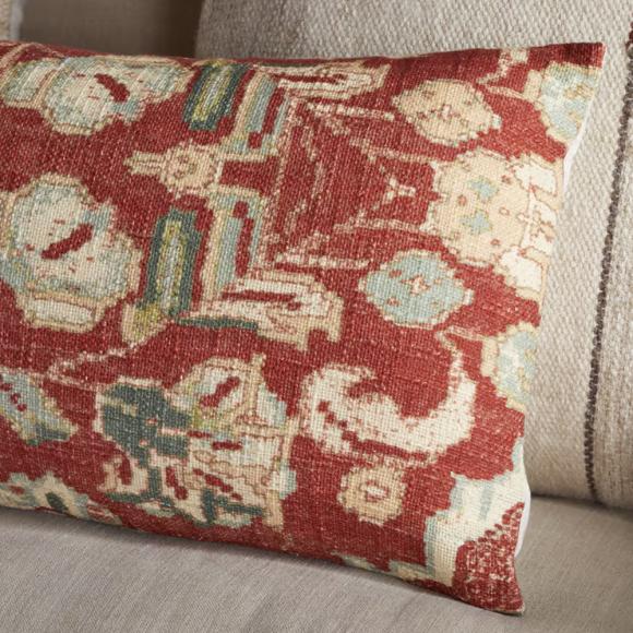 Nkuku Selyo Tapestry Cushion Cover - Terracotta & Rust