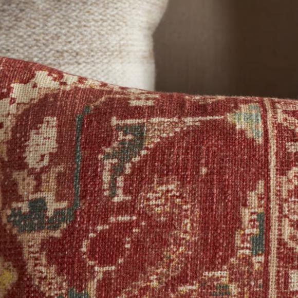 Nkuku Selyo Tapestry Cushion Cover - Terracotta & Rust
